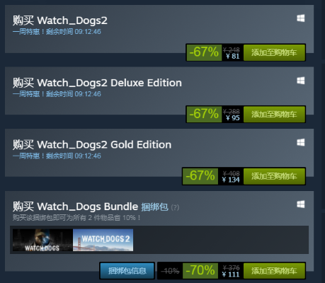 Steam春促！看门狗2艾尔登法环等开放世界神作骨折！