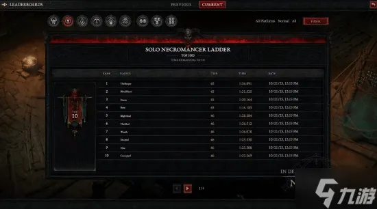 《暗黑4》Maxroll地下城赛季排行：巅峰对决，谁主沉浮？