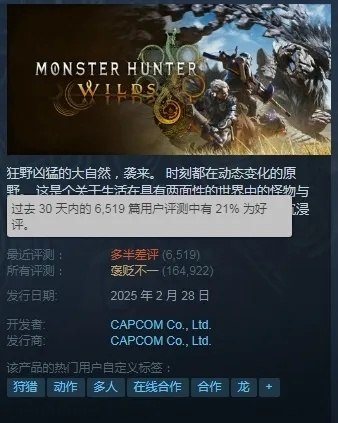 怪物猎人,荒野登Steam全球热销榜首！预购特典别错过哦~