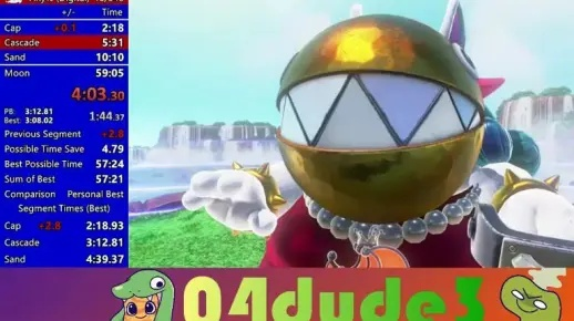 《马里奥奥德赛》Any%1小时11分速通！喂狗组羽毛速通极限挑战