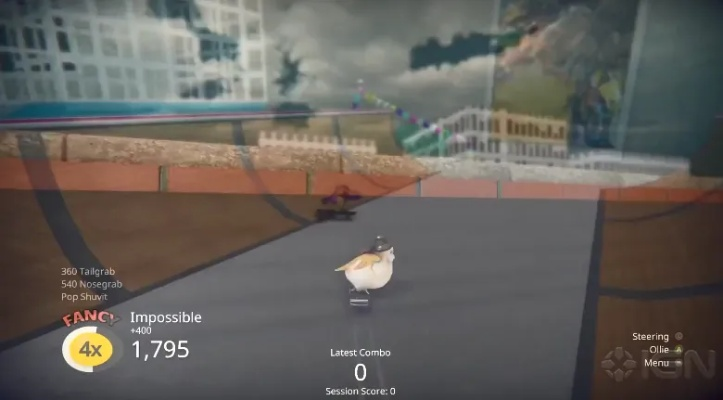 《滑板鸟》实机预告：空中滑板，鸟瞰极限！