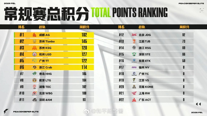 ACE联赛2026观赛手册，如何看懂积分榜与隐藏数据
