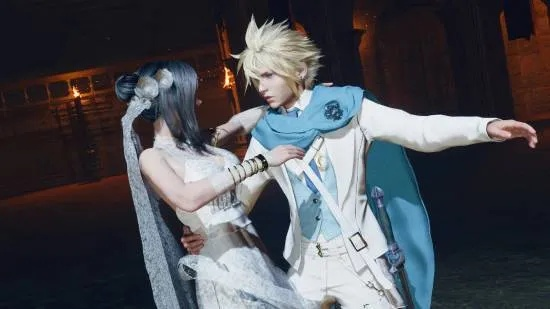 最终幻想7,重生蒂法婚纱Mod,克劳德与这造型搭吗?