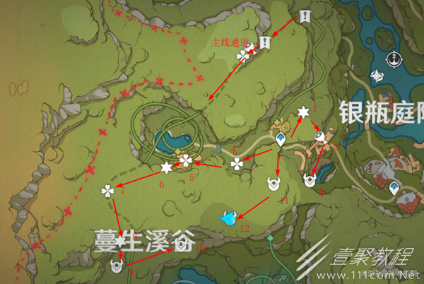 《原神》3.8蔓生溪谷北部礼券速刷攻略，轻松收集！